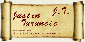 Justin Turunčić vizit kartica